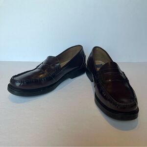 Nunn Bush Men's Burgundy Leather Penny Loafers Slip On Lincoln size 12M